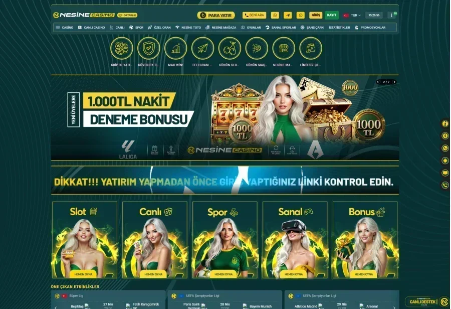 Nesine Casino ekran görüntüsü